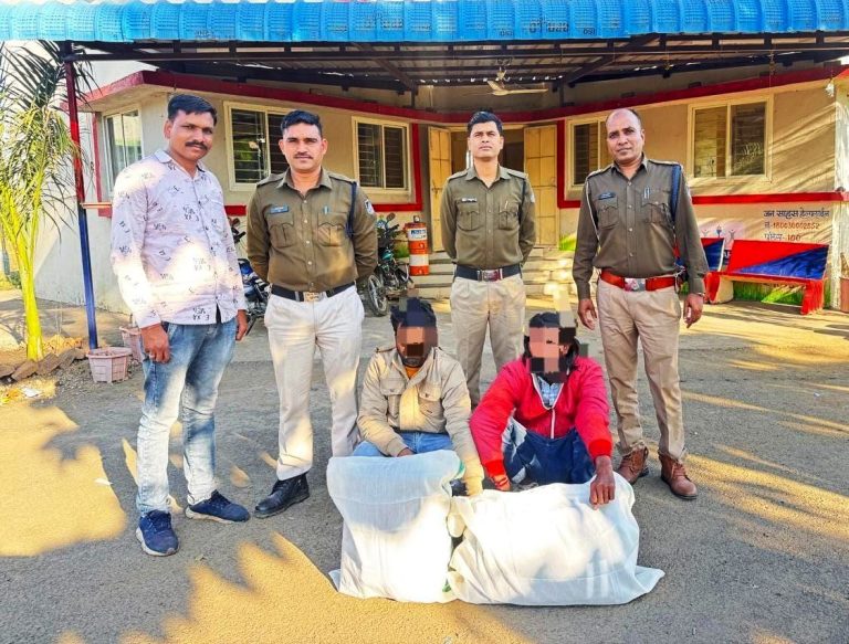 पुलिस की बड़ी कार्रवाई : 25 किलो डोडाचूरा जब्त, दो तस्कर गिरफ्तार, सप्लाय करने वाला फरार
