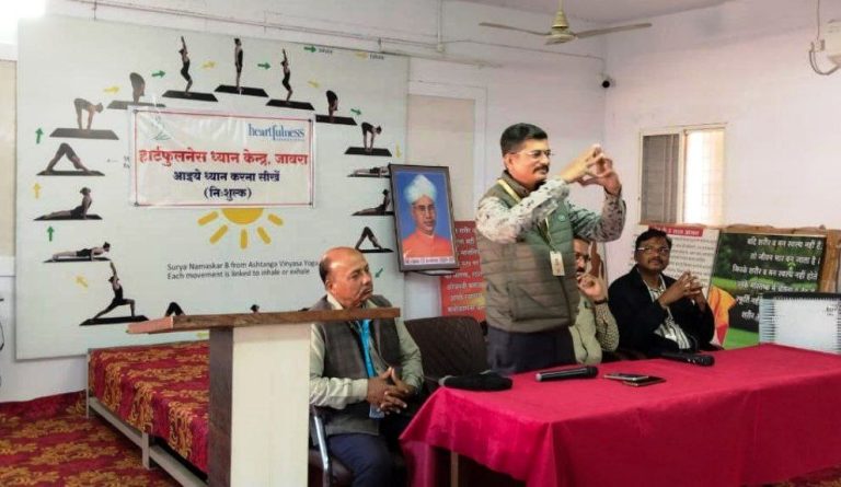 विश्व मेडिटेशन दिवस पर मॉडल स्कूल जावरा में लगा तीन दिवसीय मेडिटेशन शिविर